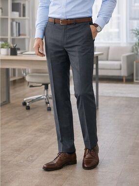 Lauren Ralph Lauren Total Comfort Wool Dress Pants Mens 31x30 Gray Classic Fit